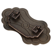 Antique Bronze Drawer Pull 12.8x7cm Chinese Style Vintage Handle for Cabinets