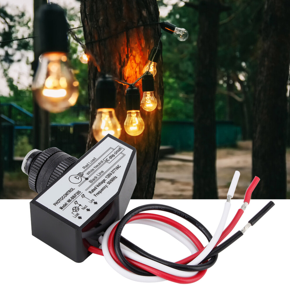 Garden Light Photoelectric Switch 120-277Vac 50/60Hz Heavy Duty Easy Install 4981392652052