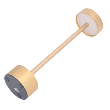 Rechargeable Cordless Table Lamp 3-Color Dimming, Touch Control, 31cm Gold