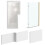 NES Home Nes Home Right L Shaped Shower Bath With Front & End Panel, Brushed Brass Screen 2