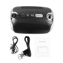 Lecteur de musique compact, compatible avec les systèmes de lecture audio, étanche, modes LED RGB et microphone intégré pour les appels mains