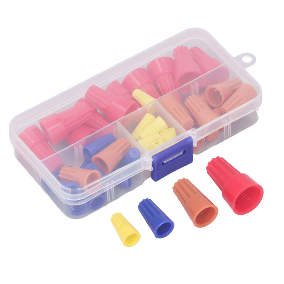 Electrical Wire Connector Set 40Pcs Twist Caps Assorted 4 Types Closed End 8441388540313