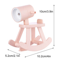 Sød LED-skrivebordslampe med batteridrevet design til soveværelse 10x10x5cm - 50g med varmt hvidt lys