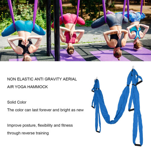 Aerial Yoga Swing Set Adjustable Dark Blue 2