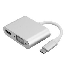 Effortless Plug And Play Multiport Av Converter, High Definition Video Resolution For Business And Entertainment Needs (Silver)