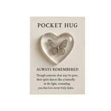 Heart Pocket Hug Angel Poem Cards for Funeral Favors and