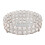 Crystal Cosmetic Makeup Tray20cm Round Mirrored Iron Tray 3