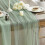 Toalha de mesa elegante de malha de 120 polegadas (3 metros) de comprimento para decoração de arco de casamento, chá da tarde, chá de bebê e 2