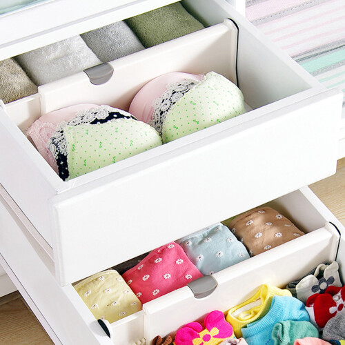 Adjustable Expandable Drawer Organizers, Multi-Functional Storage Solutions for Kitchen, Bedroom, Office, Tension-Lock Drawer Separators, 2