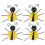 Ladybug Wall Decor Set – Wrought Iron, Yellow & Black, 4 1