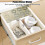 Adjustable Expandable Drawer Organizers, Multi-Functional Storage Solutions for Kitchen, Bedroom, Office, Tension-Lock Drawer Separators, 7