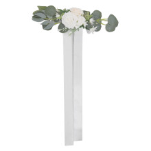 White Wedding Chair Flower Decoration, ABS, 40cm