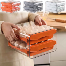 Caja portátil para 24 huevos con cierre a presión y ventana transparente, contenedor plegable apto para alimentos sin BPA para viajes, picnics y