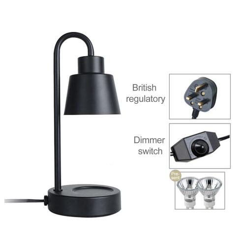 Candle Warmer Lamp with Adjustable Heat, Iron, 26x11cm