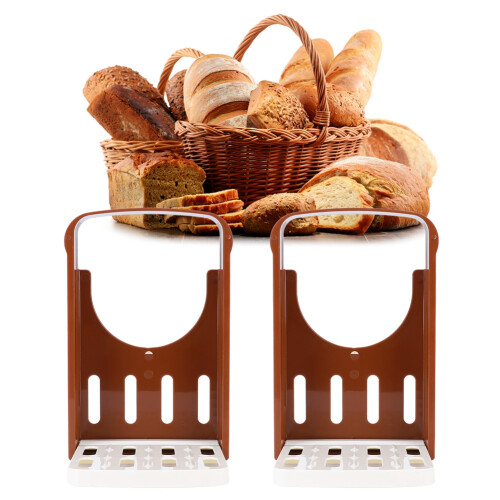 Foldable Bread Slicer, Uniform Slice Guide For Consistent Cutting, Environmentally Friendly Abs Resin Ensuring Safety, Compact Storage Design For 1