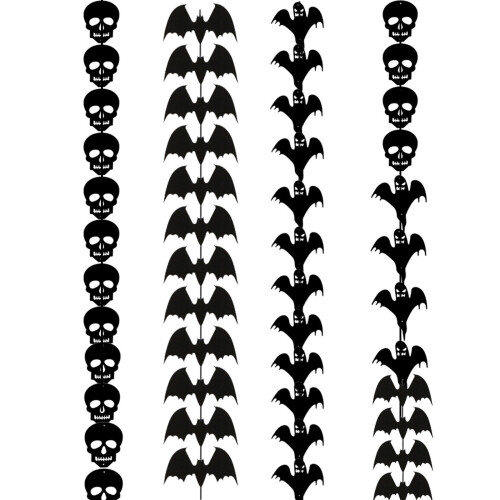 4Halloween Hanging Ornaments Non-Woven Black