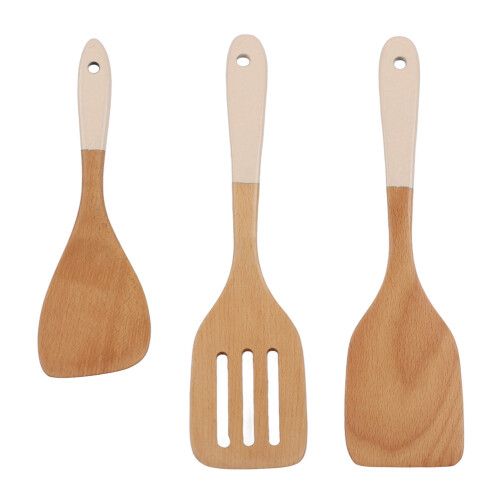 3-Piece Beech Wooden Spatula Set