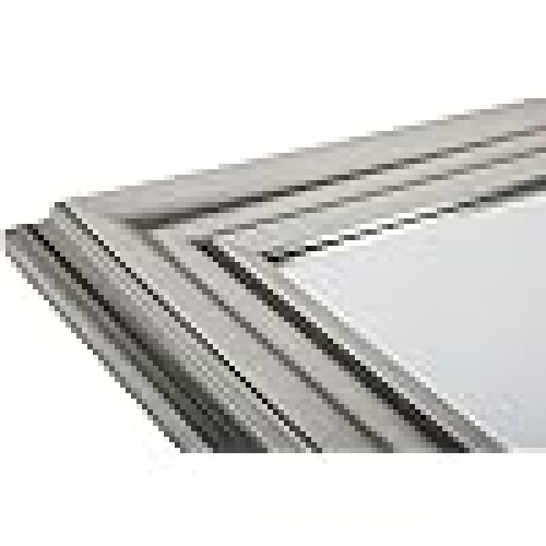 136 x 44cm Framed Dressing Mirror with Wall Hanging Fixings - Silver 1