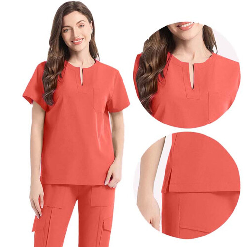Women's Scrubs Set Orange XL 2