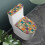 Farverigt quiltdesign til toiletskål, elastisk kant, elastisk bund, elastisk montering, tilføjer julecharme, justerbar strækbarhed 2