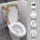 Farverigt quiltdesign til toiletskål, elastisk kant, elastisk bund, elastisk montering, tilføjer julecharme, justerbar strækbarhed 3