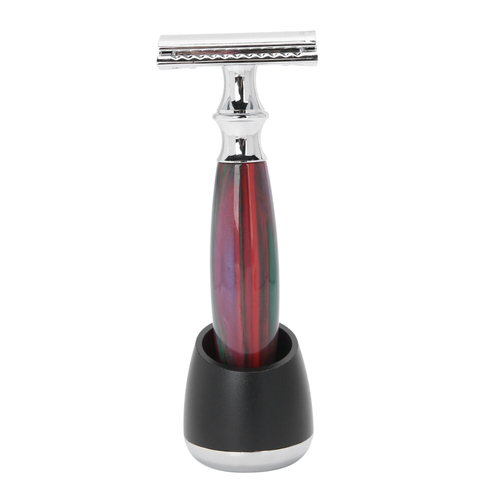 Safety Razor Stand, Wooden Handle Offers Comfortable Grip, Quick Dry Prevents Rust Formation, Non Slip Base Ensures Stability, Perfect For Legs Head