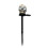 Halloween LED Skull Stake Light50cm White ABS 1