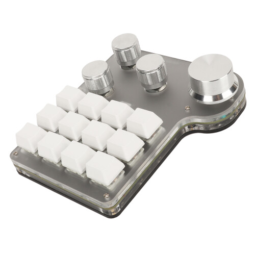 Wired Programmable Keypad Hot Swappable Switch Gaming Keyboard Customizable Macros Ergonomic Design RGB Backlit Mini USB Keypad Multimedia Controls 1