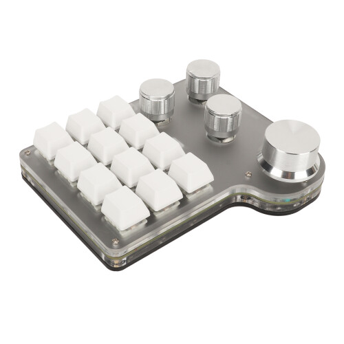 Wired Programmable Keypad Hot Swappable Switch Gaming Keyboard Customizable Macros Ergonomic Design RGB Backlit Mini USB Keypad Multimedia Controls 2
