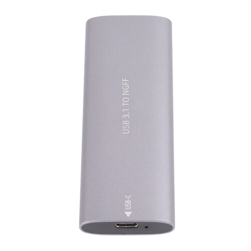 M.2-hårddiskhölje med USB 3.1 typ-C-gränssnitt, aluminiumhölje för NGFF SSD, stöder SATA 3.0 och strömhantering 1