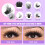 DIY Individual Lash Clusters 50D+60D Mixed Pack - Large Capacity Curly Thick False Lashes for Custom Eye Makeup 3