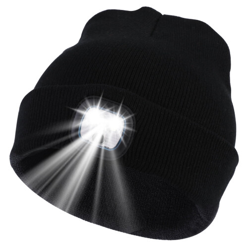 Unisex4LED Καπέλο Σκούφος με τα Φώτα Χειμερινό Ζεστό Καπέλο Κεφαλής για Άνδρες 1