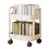 2-Tier Plastic Rolling Cart, White, 37x26x43.5cm 1