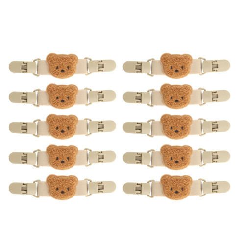 10Pcs Cinch Clip Duckbill Buckle Holder Brown 1