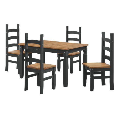 Mercers Furniture Corona Charcoal 4'0" Dining Table 2