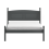 Mercers Furniture Corona Charcoal 4'6" Low End Double Bed Frame 4