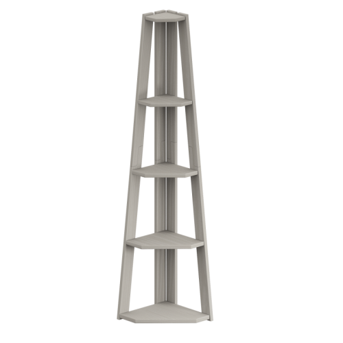 Mercers Furniture Corona Grey Wax Corner Ladder Bookcase 2