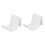 Durable Acrylic Adhesive Headphone Hook, Corner Shelf Mount for Universal Holders, White (2PCS) 8