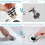 yao96266 Sink Plug, Bathroom Pop Up Sink Plug Replacement Spring Core Copper, Universal Bath Plug Brass Bounce Core Push Type Silver 34-38MM 4
