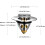 yao96266 Sink Plug, Bathroom Pop Up Sink Plug Replacement Spring Core Copper, Universal Bath Plug Brass Bounce Core Push Type Silver 34-38MM 5