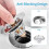 yao96266 Sink Plug, Bathroom Pop Up Sink Plug Replacement Spring Core Copper, Universal Bath Plug Brass Bounce Core Push Type Silver 34-38MM 6