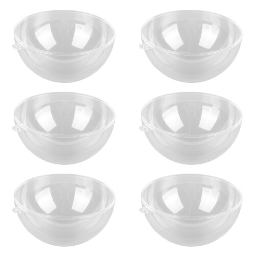 Clear Plastic Christmas Fillable Baubles 3.9in High Transparency