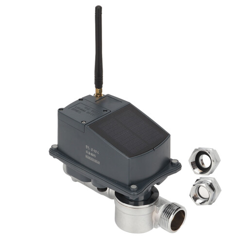 WiFi vanningstimer med solcellepanel, G1 til G3/4-adapter