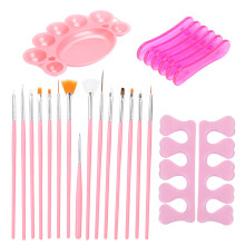 Elegant Nail Artistry: Silicone French Tip Stamper & Double-Ended Brushes, Resin Mixing Palette for Artful Color Blending, Complete Kit for