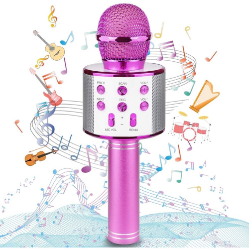Bluetooth Wireless Karaoke Microphone Rose Gold