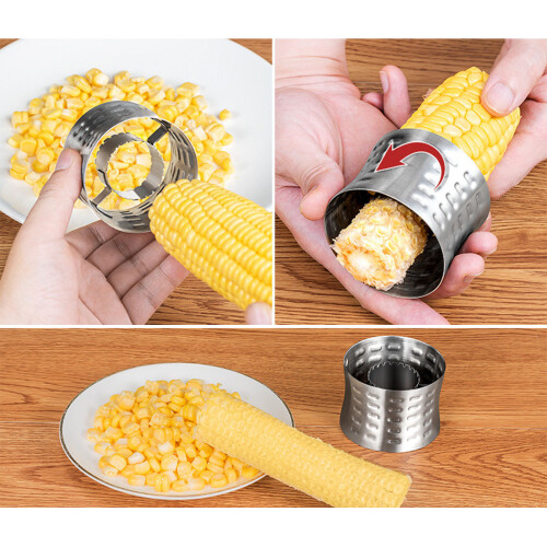 Stainless Steel Rotatable Corn Peeler - Labor Saving Kitchen Tool 2