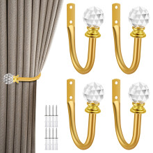 Curtain Tie Back Metal with Acrylic Crystal Ball 4 pcs