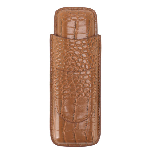Lædercigaretui til 2 cigarer – Bærbar &