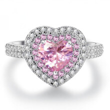 Oxodoi druppelvormige strass ring voor dames – roze kristal, ideaal als Moederdag- of verjaardagscadeau, past bij modieuze sieraden.