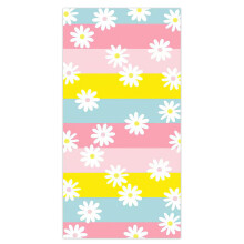 Beach Towel Microfiber Lightweight White Floral Print